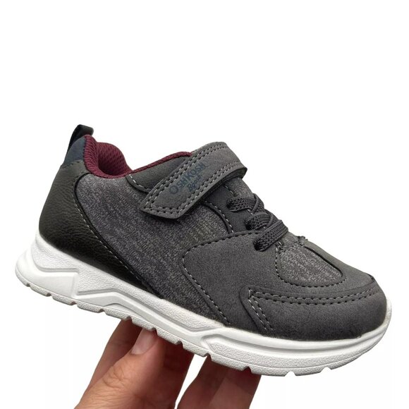 Oshkosh Toddler Boy's Slip-on Casual Sneaker Size 8 Gray Lightweight & Comfy - Picture 2 of 16
